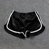 Black Sexy High-Waist Satin Booty Shorts 2 Black Sexy High-Waist Satin Booty Shorts 2
