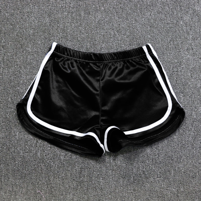 Sexy High-Waist Satin Booty Shorts Black Sexy High-Waist Satin Booty Shorts 2