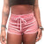 Shiny High-Waist Velvet Booty Shorts