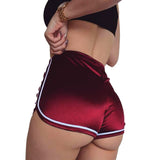 Crimson Sexy High-Waist Satin Booty Shorts Crimson Sexy High-Waist Satin Booty Shorts