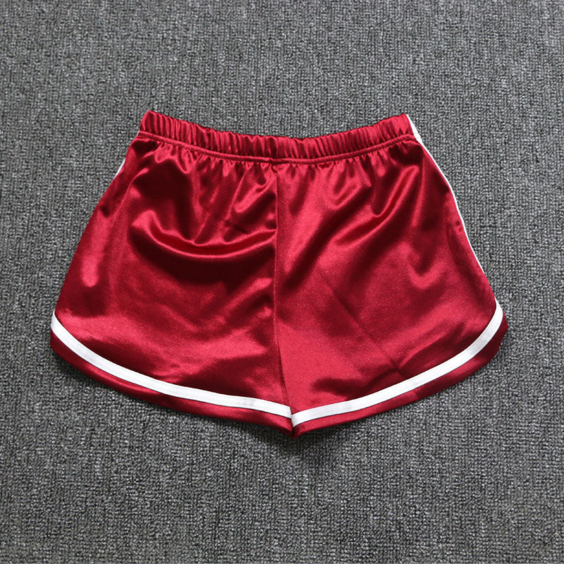 Sexy High-Waist Satin Booty Shorts Crimson Sexy High-Waist Satin Booty Shorts 2