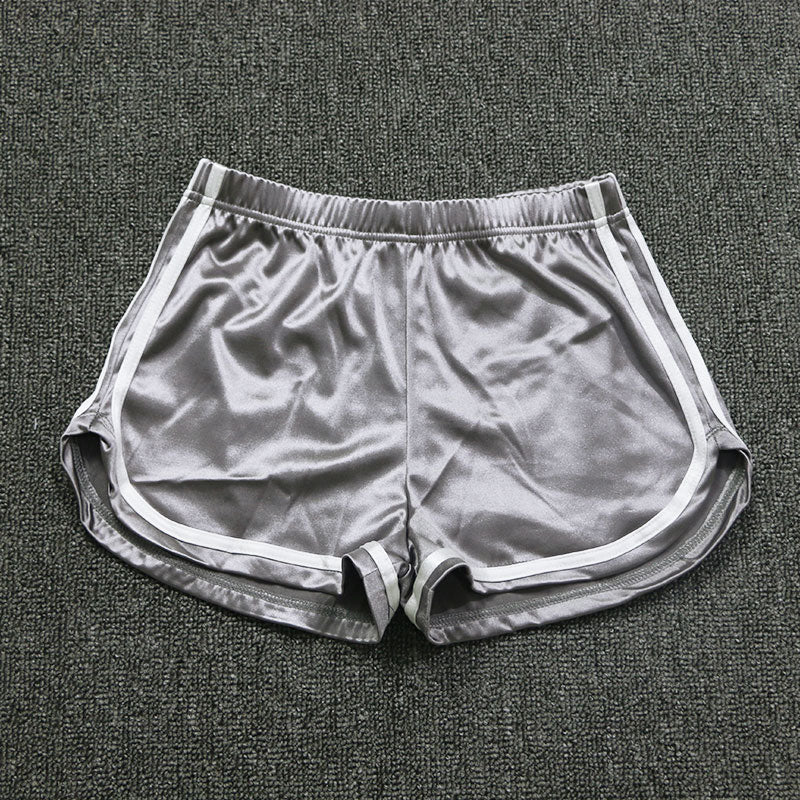 Sexy High-Waist Satin Booty Shorts Silver Sexy High-Waist Satin Booty Shorts 2