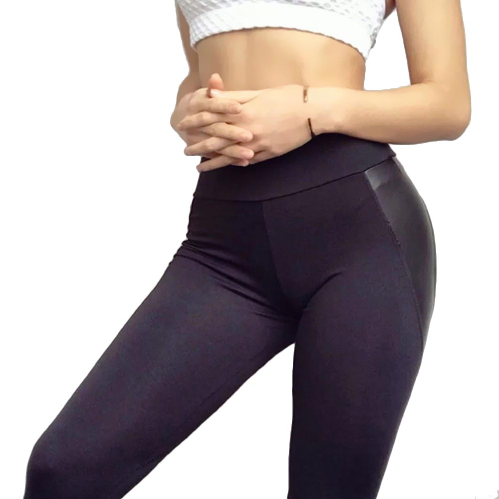 Black Heart Mid Waist Leggings Black Heart Mid Waist Leggings - Front